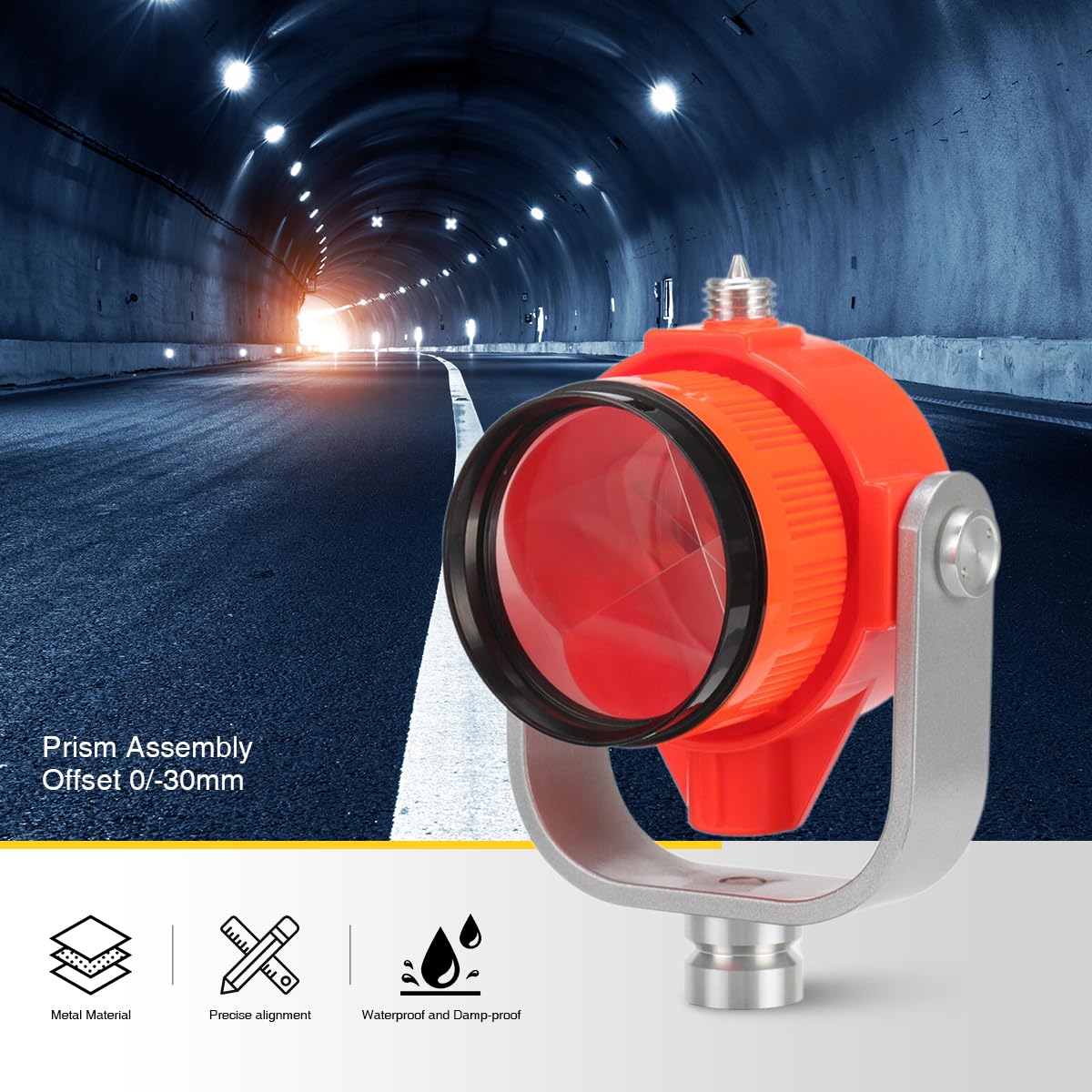 High-Precision Circular Surveying Prism Assembly
